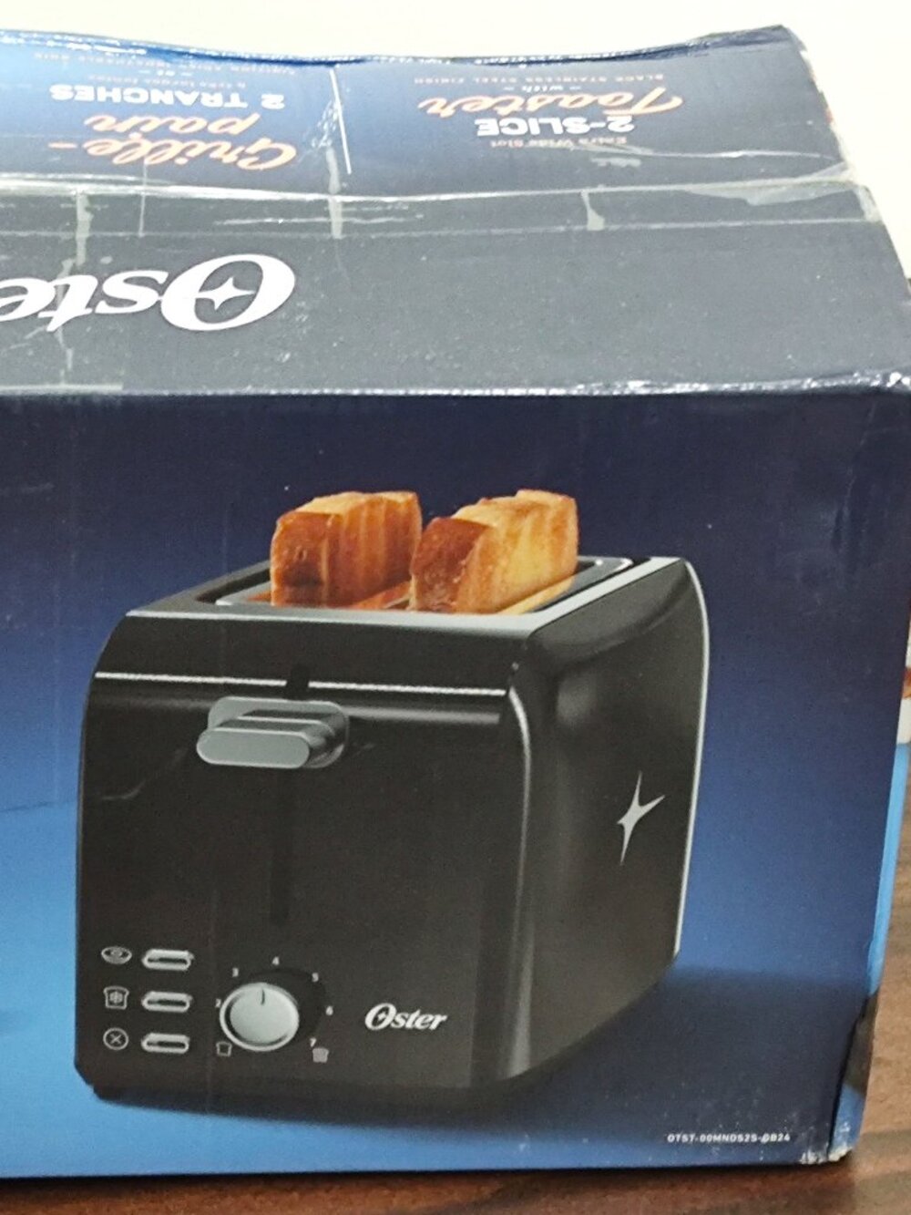 LPN - Oster 2-Slice Toaster With Extra-Wide Slots Black/Stainless Steel